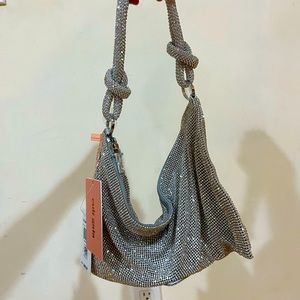 Cult Gaia Mini Hera Rhinestone Shoulder Bag